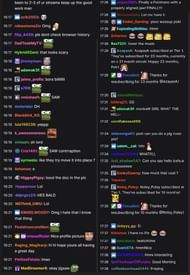 Fans in the Twitch chat reacting to the streamer's health update (Images via Twitch)